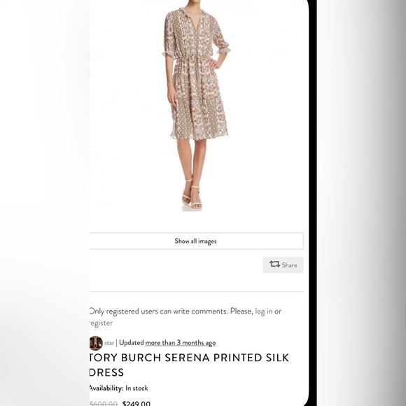 Tory Burch Silk Dress Geometric Floral Long Sleeve Dress - Picture 2 of 11